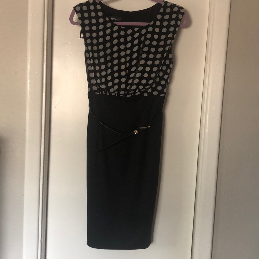 Belted high waisted dress
